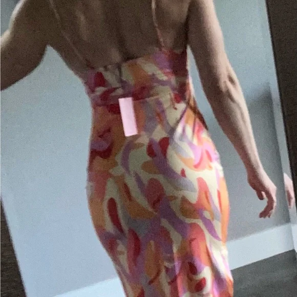 Hello Molly Pink and Orange MIDI Dress 👗 Size 6 - Picture 5 of 12